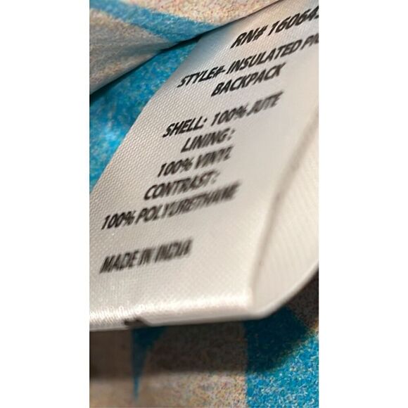 XIX Palms The Shorebreak Picnic Cooler Bag Backpack Jute Woven Handmade With Tag - Picture 11 of 11